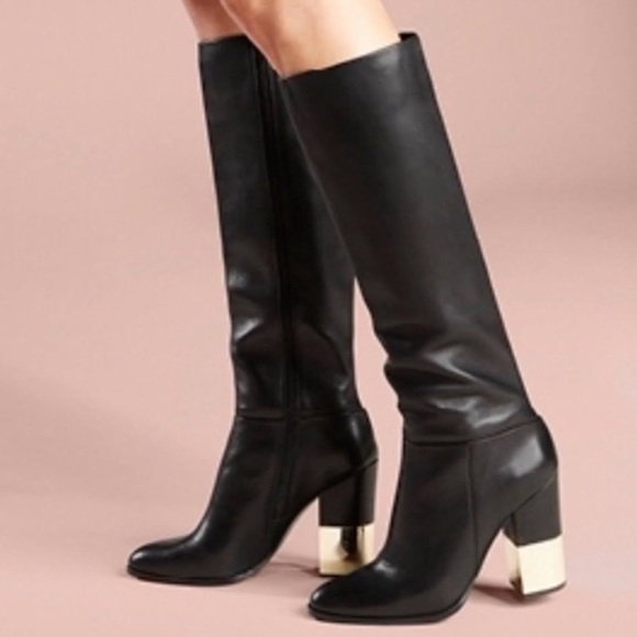 New Aldo Vitaly Knee-Hi Leather Boots - Picture 2 of 6